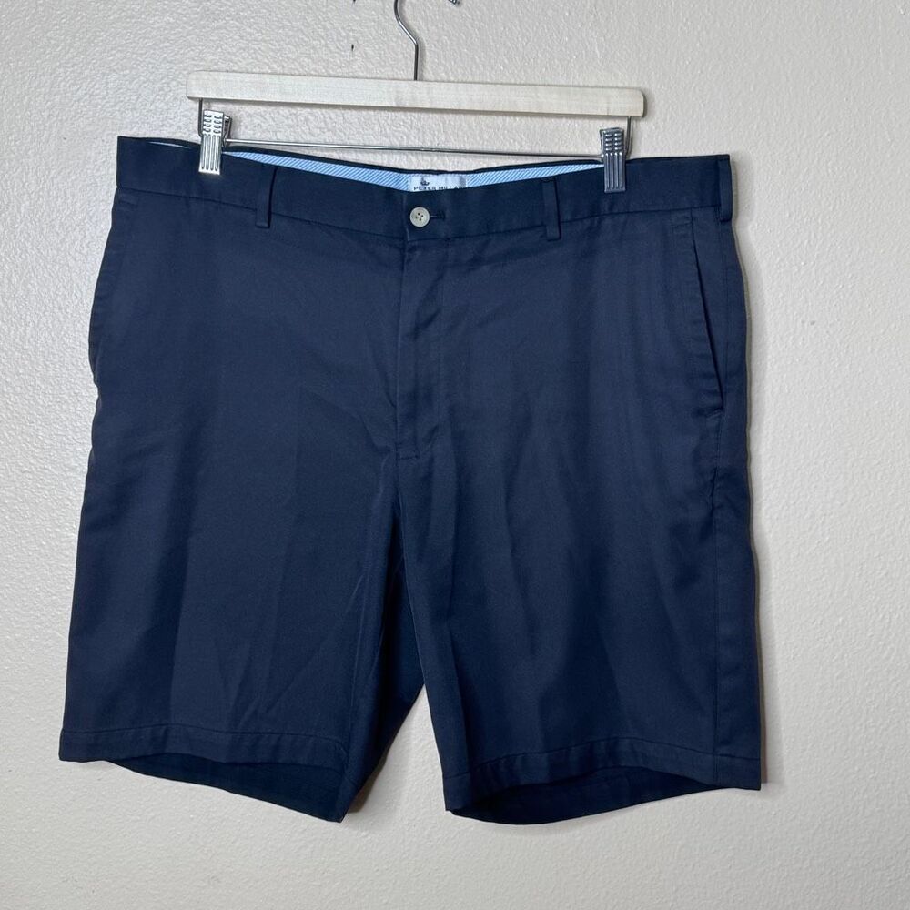 Peter Millar Shorts Men's 38 Black Chino Performance Golf